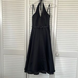 MORGAN & CO. By Linda Bernell Black Halter Top Party Prom Formal Dress